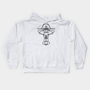 art line dog motorcycle Kids Hoodie